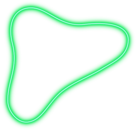 Neon Green in Abstract Shape Illustration